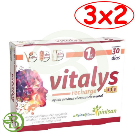 Pack 3x2 Vitalys Recharge 30 Cápsulas Pinisan