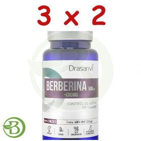 Pack 3x2 Berberina + Cromo 60 Cápsulas Drasanvi