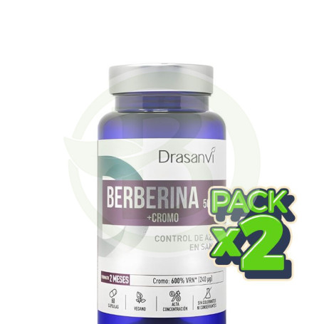 Pack 2x Berberina + Cromo 60 Cápsulas Drasanvi