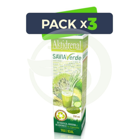 Pack 3x Aktidrenal Savia Verde 250Ml. Tongil