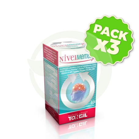 Pack 3x Nivelmemorix 40 Cápsulas Tongil
