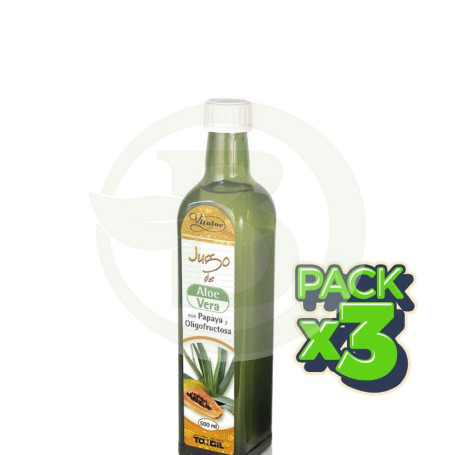 Pack 3x Jugo De Aloe Vera con Papaya 500Ml. Tongil