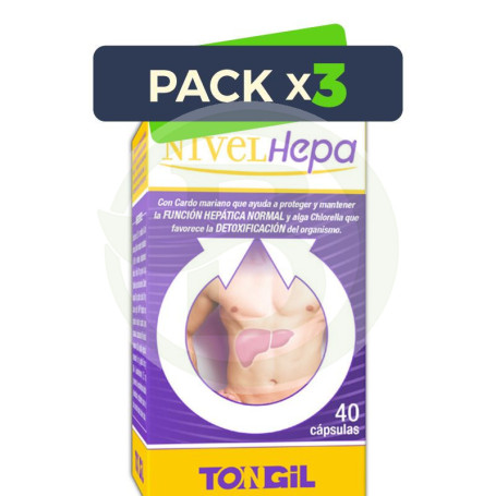 Pack 3x Nivelhepa 40 Cápsulas Tongil