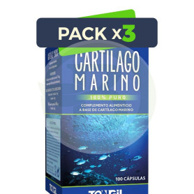 Pack 3x Cartílago Marino 100 Cápsulas Vegetales Tongil