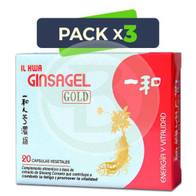 Pack 3x Ginsagel Gold 20 capsulas Il Hwa Tongil