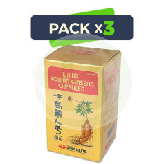 Pack 3x Ginseng Tarro 100 Cápsulas Il Hwa