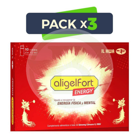 Pack 3x Aligelfort Energy 10 Viales Il Hwa