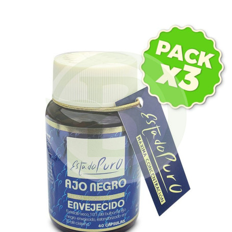 Pack 3x Ajo Negro Envejecido 40 Cápsulas Estado Puro