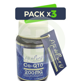 Pack 3x Coenzima Q10 200Mg. 30 Cápsulas Estado Puro
