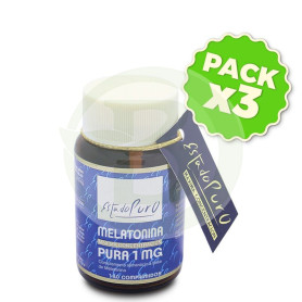 Pack 3x Melatonina Pura 1Mg. 180 Comprimidos Estado Puro