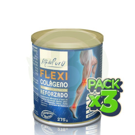 Pack 3x Flexi Colágeno Reforzado 275Gr. Estado Puro