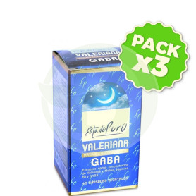 Pack 3x Valeriana Gaba 40 Cápsulas Vegetales Estado Puro