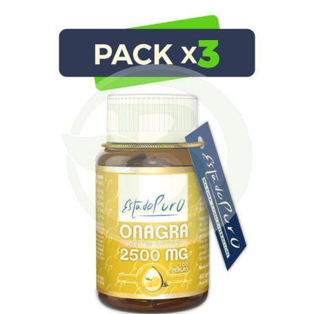Pack 3x Onagra 2.500Mg. 100 Perlas Estado Puro - Tongil