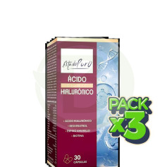 Pack 3x Estado Puro Ácido Hialurónico Clinic 30 Cápsulas Estado Puro - Tongil