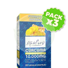 Cúrcuma 10.000Mg 80 Cápsulas Vegetales Estado Puro
