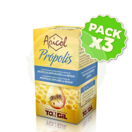 Pack 3x Apicol Própolis 40 Cápsulas Tongil