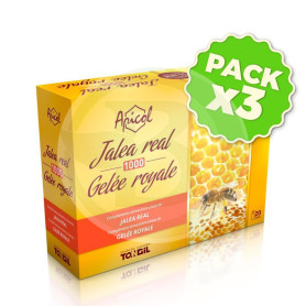 Pack 3x Apicol Jalea Real 1000 20 Viales Tongil