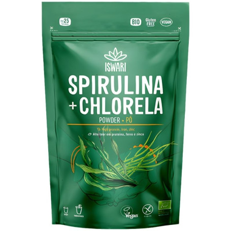 Spirulina + Chlorella en Polvo Bio 125G Iswari