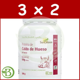 Pack 3x2 Proteína De Caldo De Hueso 300G Sura Vitasan