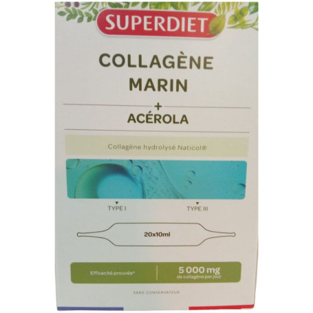 Colageno Marino con Acerola 20 Ampollas Superdiet
