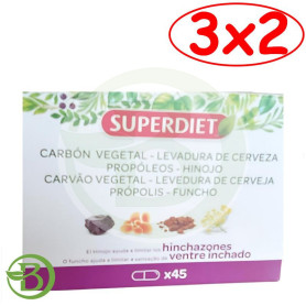 Pack 3x2 Cuarteto De Hinojo Hinchazones 45 Capsulas Superdiet