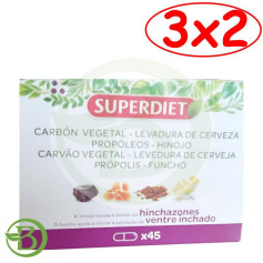Pack 3x2 Cuarteto De Hinojo Hinchazones 45 Capsulas Superdiet