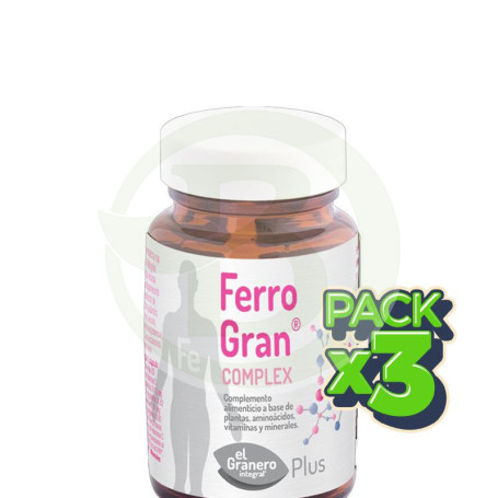 Pack 3x Ferrogran 45 Cápsulas El Granero