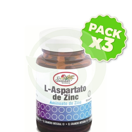 Pack 3x L-Aspartato de Zinc El Granero