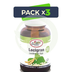 Pack 3x Lecigran (Lecitina de Soja) 360 Perlas El Granero