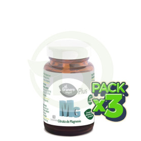 Pack 3x MG 500 (Citrato de Magnesio) 60 Comprimidos El Granero
