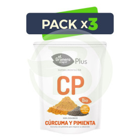 Pack 3x Cúrcuma y Pimienta 200Gr. El Granero