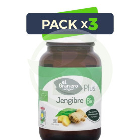 Pack 3x Jengibre Bio 90 Cápsulas El Granero