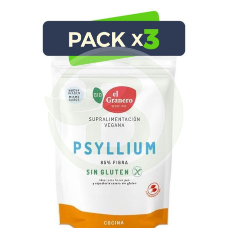 Pack 3x Psyllium sin Gluten Bio 125Gr el Granero