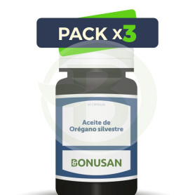 Pack 3x Aceite de Orégano Silvestre 60 Cápsulas Bonusan