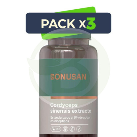 Pack 3x Cordyceps 90 Cápsulas Bonusan