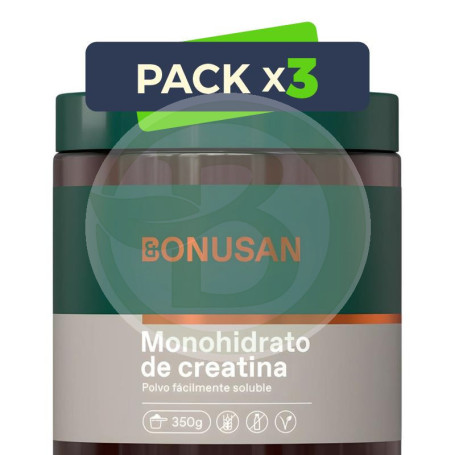 Pack 3x Creatina Monohidrato 350Gr. Bonusan