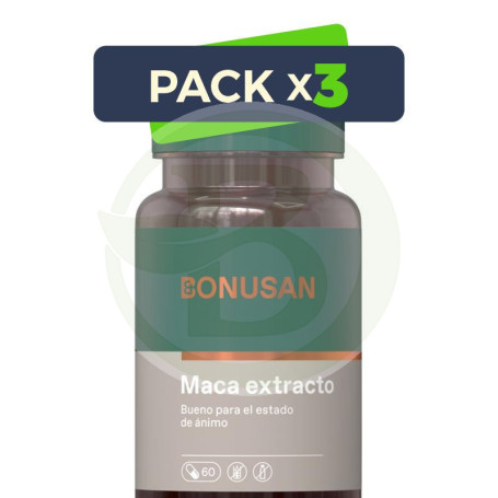 Pack 3x Maca 60 Cápsulas Bonusan