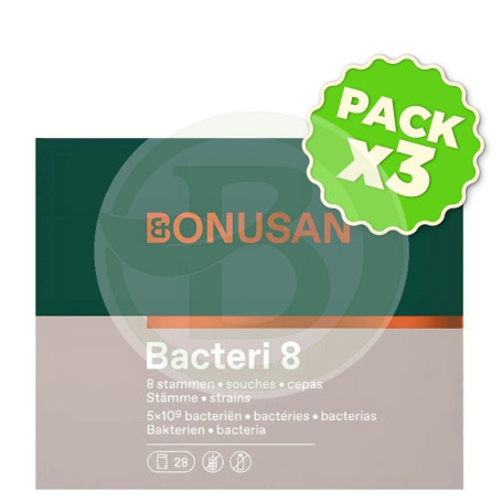 Pack 3x Bacteri 8 28 Sobres Bonusan