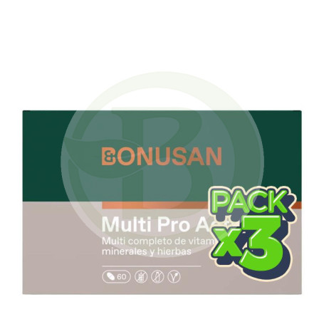 Pack 3x Multi Pro Activo 60 Comprimidos Bonusan