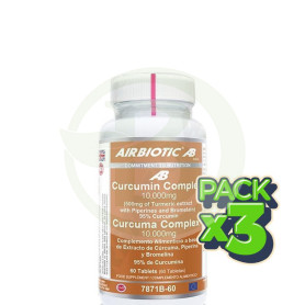 Pack 3x Cúrcuma Complex 60 Comprimidos Airbiotic