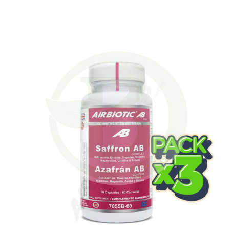 Pack 3x Azafrán Ab Complex 60 Cápsulas Airbiotic
