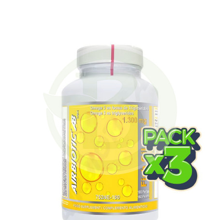 Pack 3x Fish Oil Tg 1300Mg 180 Cápsulas Airbiotic
