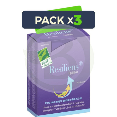 Pack 3x Resiliens Equilibrio Capsulas 100% Natural