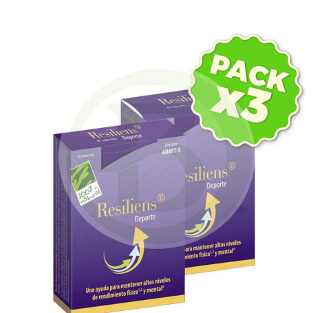 Pack 3x Resiliens Deporte 60 Cápsulas 100% Natural