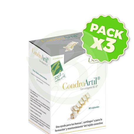 Pack 3x Condroartil 90 Cápsulas 100% Natural