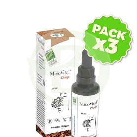 Pack 3x Micovital Chaga 50 Ml 100% Natural