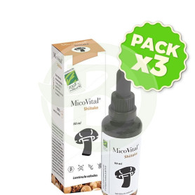Pack 3x Micovital Shitake 50 Ml 100% Natural