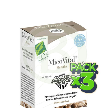 Pack 3x Micovital Maitake 60 Cápsulas 100% Natural