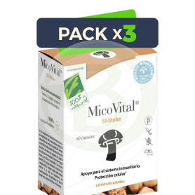 Pack 3x Micovital Shiitake 60 Cápsulas 100% Natural