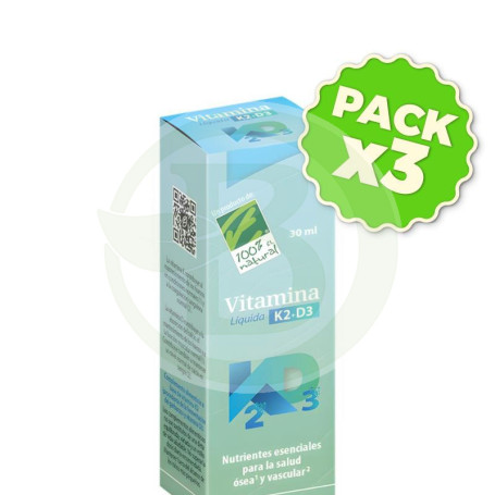 Pack 3x Vitamina K2+D3 30Ml 100% Natural